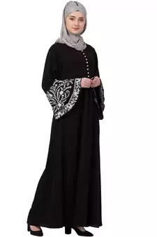 Black Plain Nida Abaya