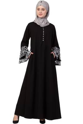 Black Plain Nida Abaya 6