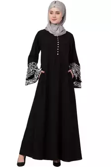 Black Plain Nida Abaya