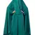 Green Plain Polyester Abaya