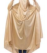 Gold Plain Polyester Abaya