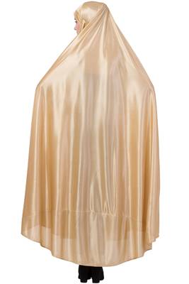 Gold Plain Polyester Abaya 5