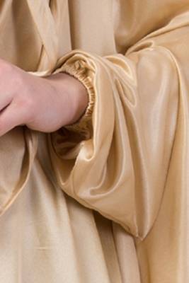 Gold Plain Polyester Abaya 6
