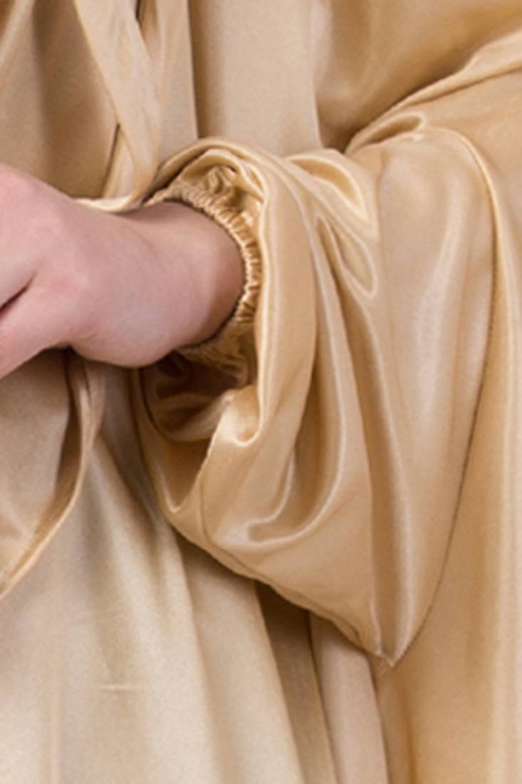 Gold Plain Polyester Abaya