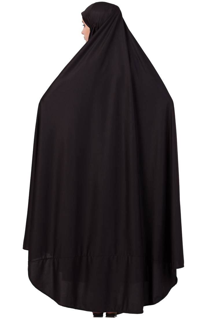 Black Plain Polyester Abaya