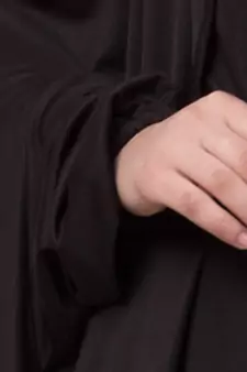 Black Plain Polyester Abaya