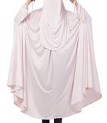 Pink Plain Polyester Abaya