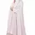 Pink Plain Polyester Abaya
