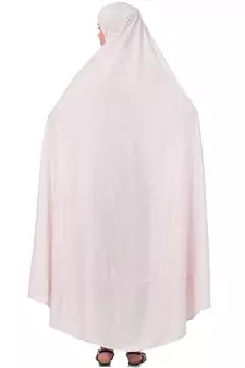 Pink Plain Polyester Abaya