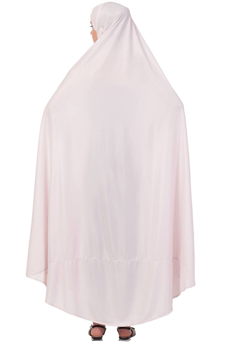 Pink Plain Polyester Abaya