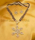 Silver American Diamond Necklace