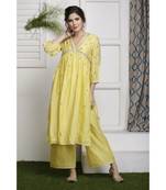 Peela Hara Kurta Set