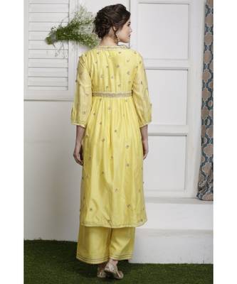 Peela Hara Kurta Set 4