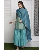 Neeli Blocked printed Sharara Set