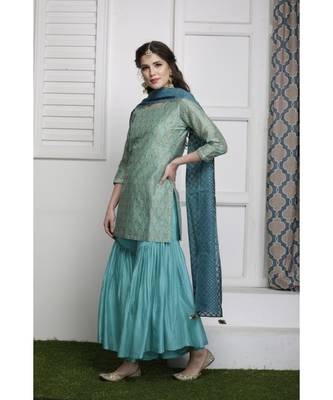 Neeli Blocked printed Sharara Set 2
