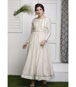 Ecru Block printed Dress Set