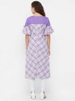 Purple printed cotton ethnic-kurtis 2