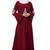 Maroon Nida Embroidered Abaya