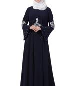 Blue Nida Embroidered Abaya