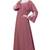 Pink Nida Plain Abaya