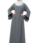 Grey Nida Plain Abaya