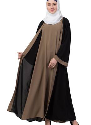 Black Nida Plain Abaya 3