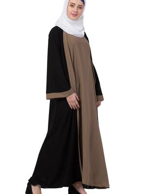 Black Nida Plain Abaya 4