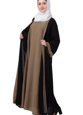 Black Nida Plain Abaya 5