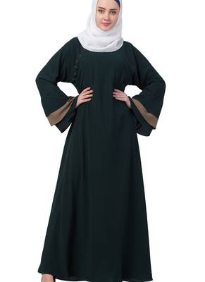 Green Nida Plain Abaya 3