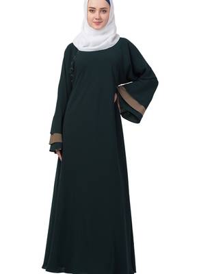 Green Nida Plain Abaya 1