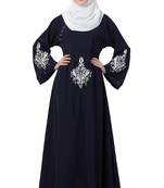 Blue Nida Embroidered Abaya