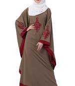 Beige Nida Embroidered Abaya