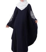 Blue Nida Embroidered Abaya