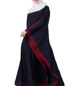 Blue Nida Embroidered Abaya