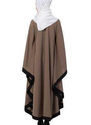 Beige Nida Embroidered Abaya 2