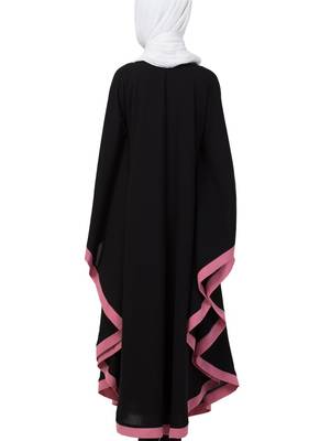 Black Nida Embroidered Abaya 2