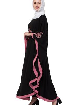 Black Nida Embroidered Abaya 5