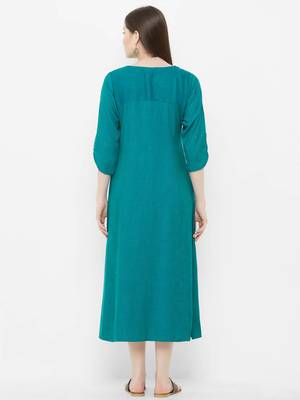 Green printed rayon ethnic-kurtis 2