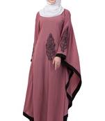 Pink Nida Embroidered Abaya