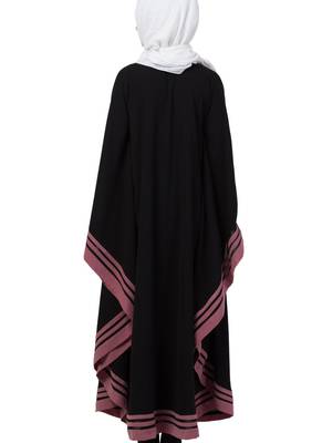 Black Nida Plain Abaya 2