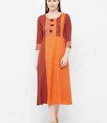 Red printed rayon ethnic-kurtis