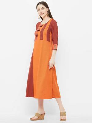 Red printed rayon ethnic-kurtis 4