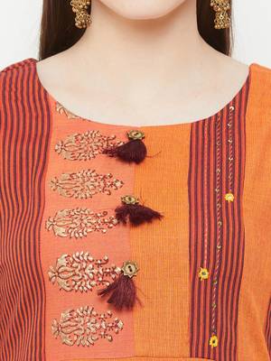 Red printed rayon ethnic-kurtis 5