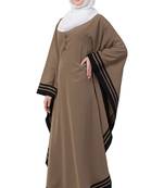 Beige Nida Plain Abaya