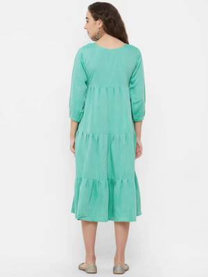 Green printed cotton ethnic-kurtis 2