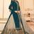 Green Embroidered Georgette Semi Stitched Salwar With Dupatta