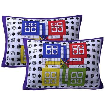 100% Cotton Printed Pillow Cover Set(2 Pieces)-27"x17" 1