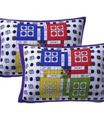 100% Cotton Printed Pillow Cover Set(2 Pieces)-27"x17"