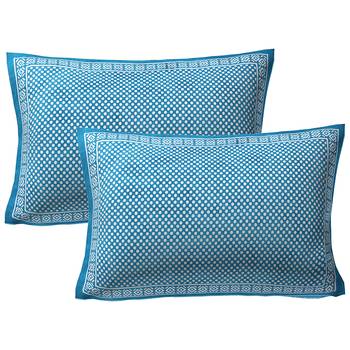 100% Cotton Printed Pillow Cover Set(2 Pieces)-27"x17" 1