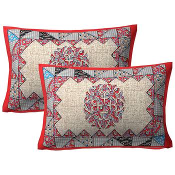 100% Cotton Printed Pillow Cover Set(2 Pieces)-27"x17" 1